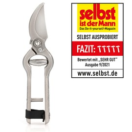 S.Kunde & Sohn/SKS 7.124 Vintage Secateurs 18.5 cm Long/Vine Shears with Bypass Edge/Forged/Specially Coated with "Very Good" by "Selbst ist der Mann" (Excl. 09/2021)