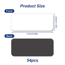 54 Pcs Name Plate Tags 8CM x 30CM, Magnetic Label Stickers, Dry Erase Magnetic Strips, Writable Magnet Sheets, Magnetic Dry Erase Labels, for Whiteboard Locker Classroom Refrigerator Reusable