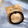 XIANNVXI Cross Bracelet for Men Women Black Obsidian Bracelet Christian