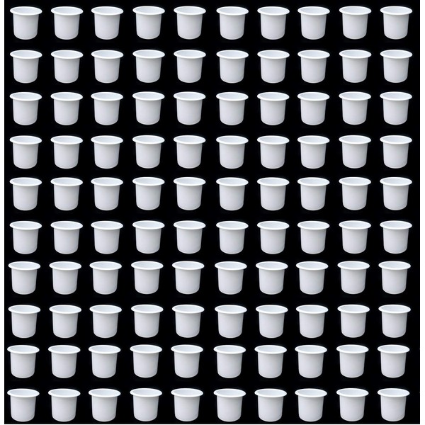 2 7/8 White Plastic Drop in Cup Holder Plastic Multipack Wholesale Bulk Listing Poker (100)