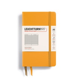 LEUCHTTURM1917 365628 Notebook Pocket (A6), Hardcover, 187 Numbered Pages, Rising Sun, Squared
