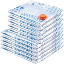 Vacuum Storage Bags 10 Combo (5 Jumbo/5 Large), Space Saver Sealer Bags, Airtight Compression Bags for Clothes, Pillows, Comforters, Blankets, Bedding