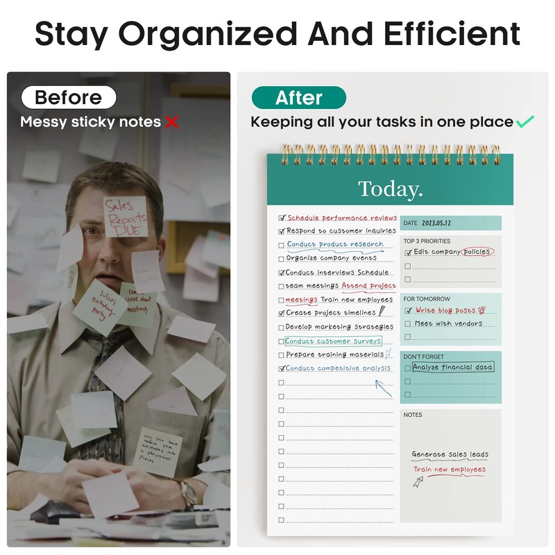 Taja To Do List Notepad - To Do List Notebook