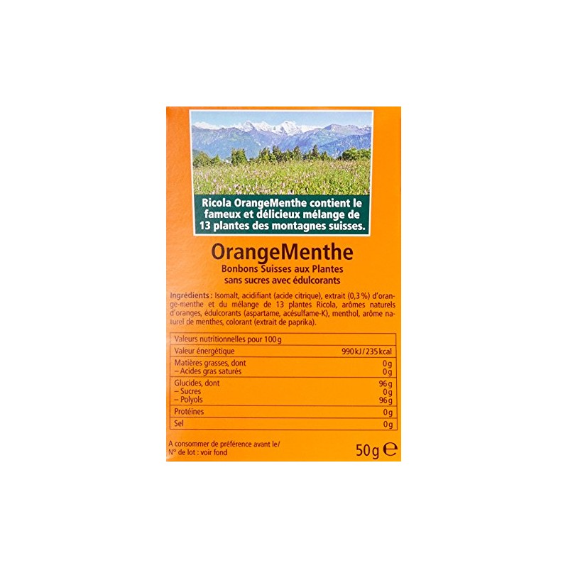 Ricola zf orange mint 50g