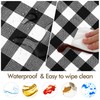 Fitable 2 Pack Black and White Checkered Picnic Table Cover