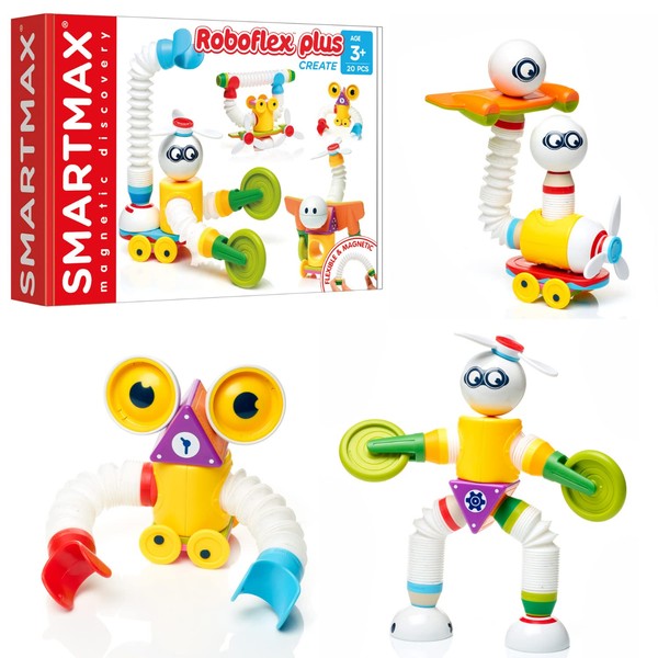 SMARTMAX - Roboflex Plus, Magnetic Discovery Play Set, 20 pieces,
