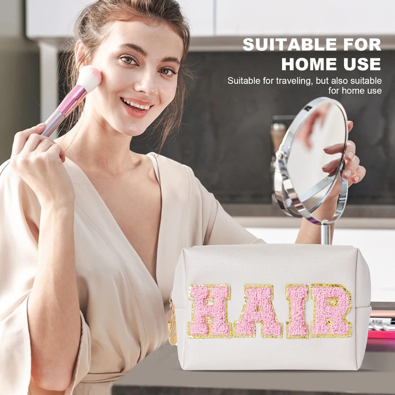 Portable Makeup Bag Pu Leather Cosmetic Bag Waterproof Travel Organizer
