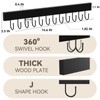 HOMEBROS Belt Hanger Wall Mount, Wooden Closet Belt Organizer with