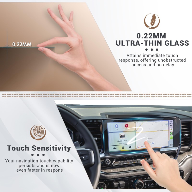 3 Pack Screen Protector for Silverado 2022 2023 2024 2025