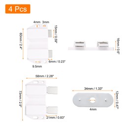 sourcing map 4Pack Magnetic Touch Latches, Push to Open Magnet Pressure Touch Release Latches for Cupboards Closet Door, White