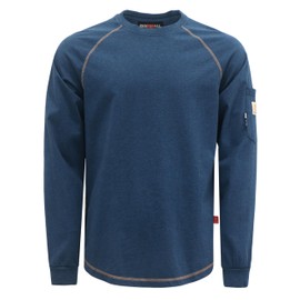 BOCOMAL FR Shirts Heather Series 6oz Flame Resistant T Shirt NFPA2112 CAT2 Fire Retardant Crew Work Shirt