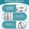 sourcing map 2Pcs Male 4AN Weld on Bung Fitting, Aluminum