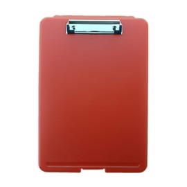 A4 Clipboard Box File Durable Waterproof Document Filing Storage Case Office (Red)