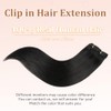 HotLulana Clip-In Real Hair Extensions, 120 g, 7 Pieces, 50