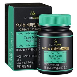 Nutricore Organic Vitamin D 2000 IU, 60 tablets, 1 piece / 뉴트리코어 유기농 비타민D 2000 IU, 60정, 1개