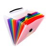 Expanding Files Folder 13 Pockets A4 Rainbow Accordion File Organizer,Index