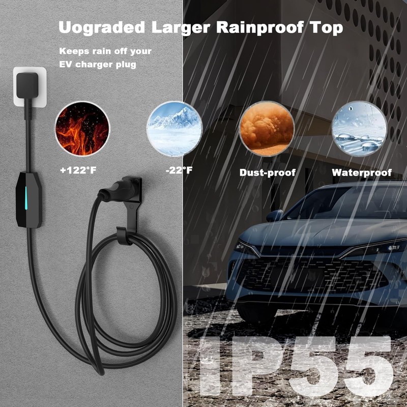 H3JANG EV Charger Holder for SAE J1772 Charger, Wall-Mount Electric