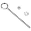 QWORK Stainless Steel Eye Bolts 1/4"x4" with Nuts – Long
