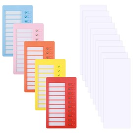 5Pcs Chores Chart for Kids Multiple Kids, Sliding Routine Chart to Do List Chores Blank Checklist Task Board for Kids Adults, Daily Memo ADHD Tools Visual Schedule Reminder