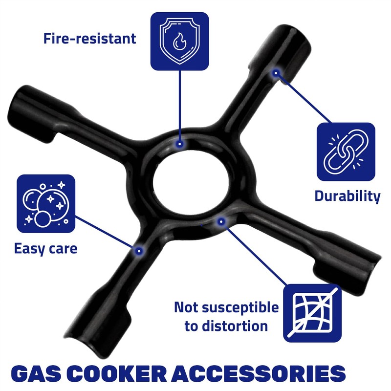 Universal Gas Hob Reducer 150 mm in Colour Black Suitable