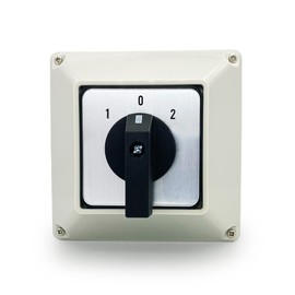 LEPEVNEY Universal Changeover Selector Switch with Waterproof Exterior Box Dual Power Switch 3 Positions 8 Terminals LW26-63A 660V 63A White