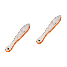 Healvian 2pcs Stainless Steel Exfoliator Foot Scrubber Pedicure Tool for Dead Skin Removal Portable Foot Rubbing Board Random Colors Safe and Durable Design
