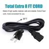 8ft 3 prong Power Cord for HP LaserJet 1200 Pro