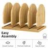 Deefielly Cookbook Organizer, Wooden Countertop Bookshelf, Space-Saving Recipe Book Storage