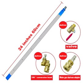 Radiator cleaning rod, 60cm pole for car water tank cleaning tool, car radiator cleaning rod, high-pressure cleaning machine accessories, radiator cleaning tool suitable for household cars