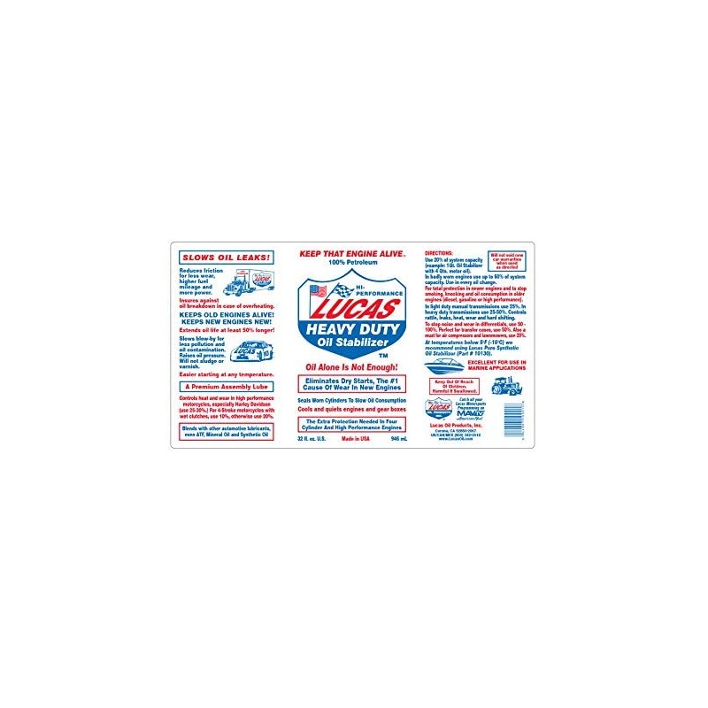 Lucas Oil Heavy Duty Oil Stabilizer Oil Stabilizer 32 oz.