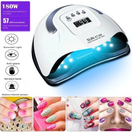 Unbranded Professional LED UV Nail Dryer Gel Polish Lamp Salon Manicure MAX 180W SUN X7 US