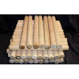 Unbranded Box of 100 - 1" x 10 7/8" WOOD DOWELS, music rhythm sticks kids crafts woodwork