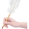 Ymhapp White Feather Ballpoint Pen Black Ink Pen Wedding Signature