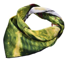 Salutto Women Silk Kerchief Van Gogh Painted Square Scarf Neck Scarf Red Boat