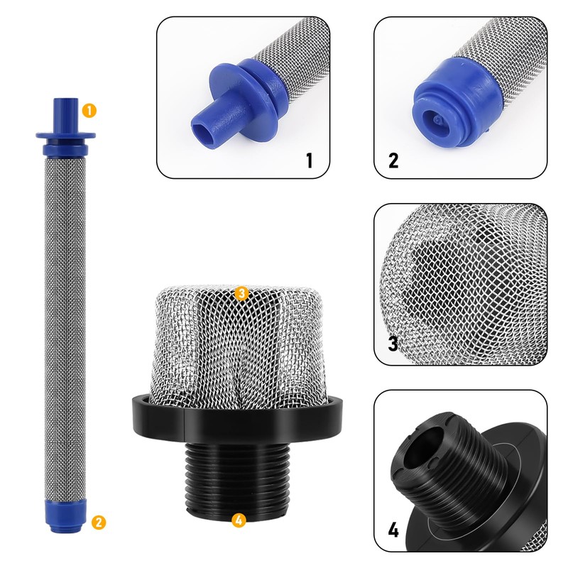 1Pcs 288716 3/4-Inch Inlet Strainer & 6Pcs 288749 Airless Spray