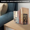 Sujetalibros De Metal, 3 Pares/6 Piezas Sujetalibros Extremos De Libro,Resistente