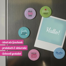 10 x Thank You Messenger Magnets as Small GiveAway Colleagues GiveAway Friends Give-Away Employee Party Bag Employee Gift Colleagues Gift Friends Gift Attention