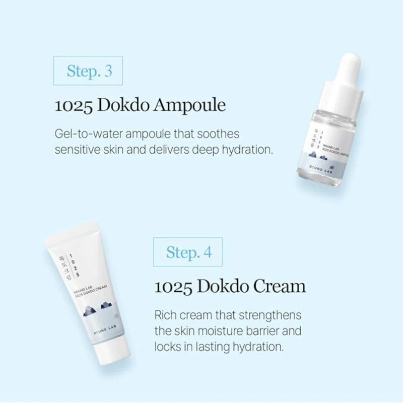 Round Lab Kit Viaje Skincare Limpiador Tónico Serum Crema
