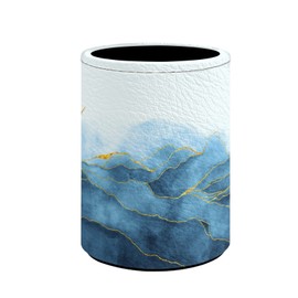 XUWU Marble Pen Holder Pencil Organizer Cute Pencil Cup Desk Decor Makeup Brush Holder PU Multifunctional Office Suppliesfor Home Classroom School