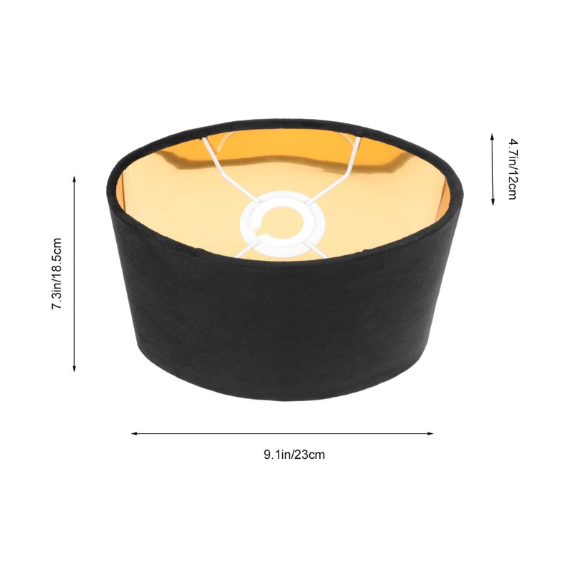 KALLORY Cloth Lamp Shade Oval Shaped Clip-on Lamp Cover Shade