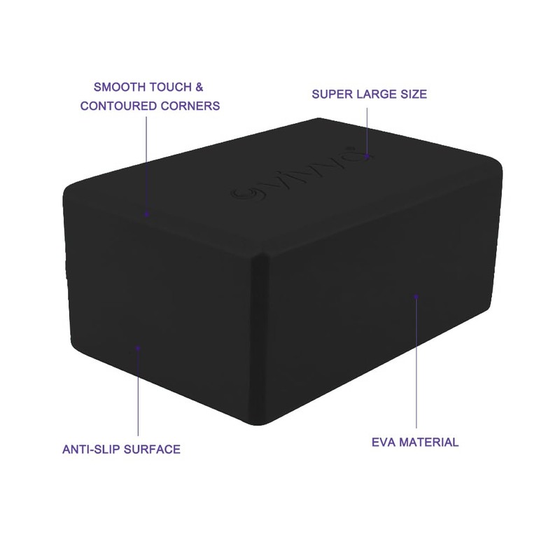 Vivva Yoga Blocks, 9"x6"x4" Yoga Blocks 2 Pack, Premium EVA