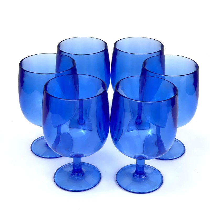 Yalin Set of 6 Unbreakable 12 oz Acrylic Plastic Wine