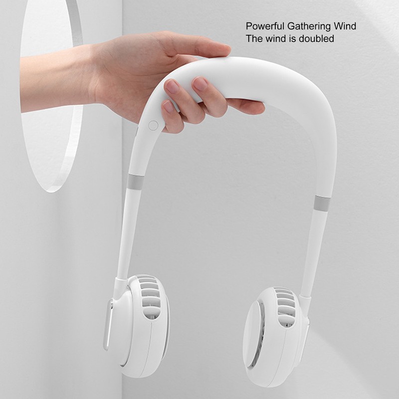 Mini Hands Free Fan USB Charging Hanging Neck Cooling Fan