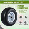 2 Pcs 11x4.00-5 Flat Free Solid Smooth Tread Tire on