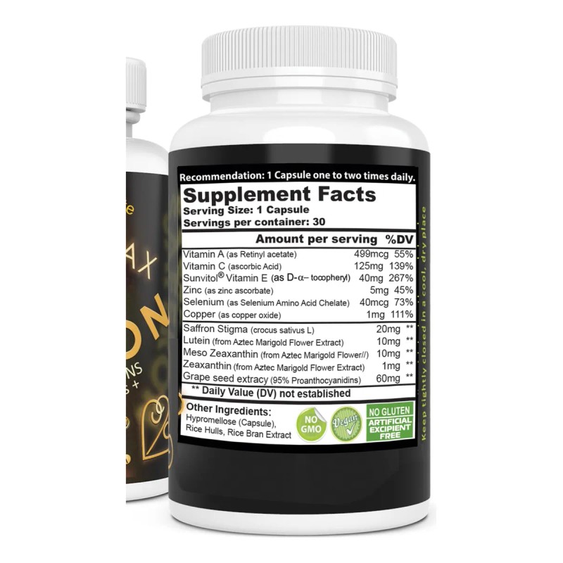 Vision Max Suplemento Antioxidante Ojos 30 Cápsulas