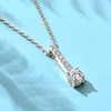AINUOSHI Lab Created Round Moissanite Necklace for Women Timeless Solitaire