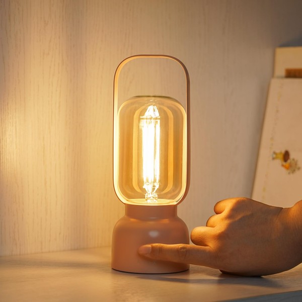Artin-X Retro Cordless Lantern Table Lamp, 40 Hours Long Lasting