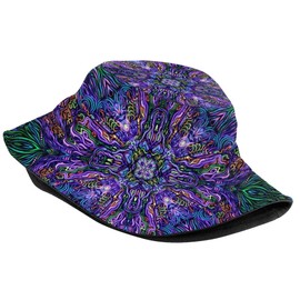 Trippy Bucket Hat Colorful Hat Summer Travel Sun Hat Unisex Beach Hat Fisherman Hats