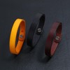 72ore Leather Wrap Bracelet for Men Simple Faux Leather Cuff