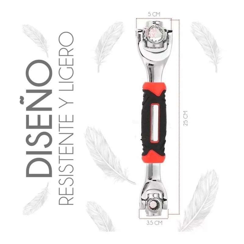 Alopor Llave De Tuercas Multiuso 48 En 1 Con Giro